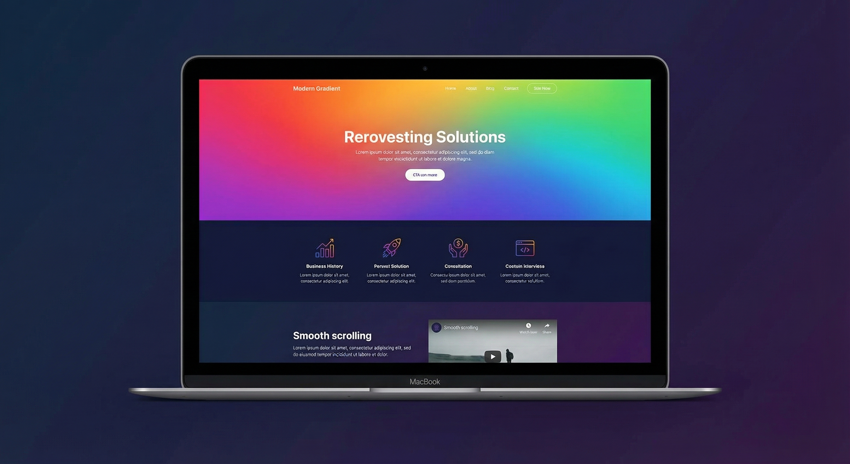 Aperçu du style moderne avec dégradés et animations Tailwind